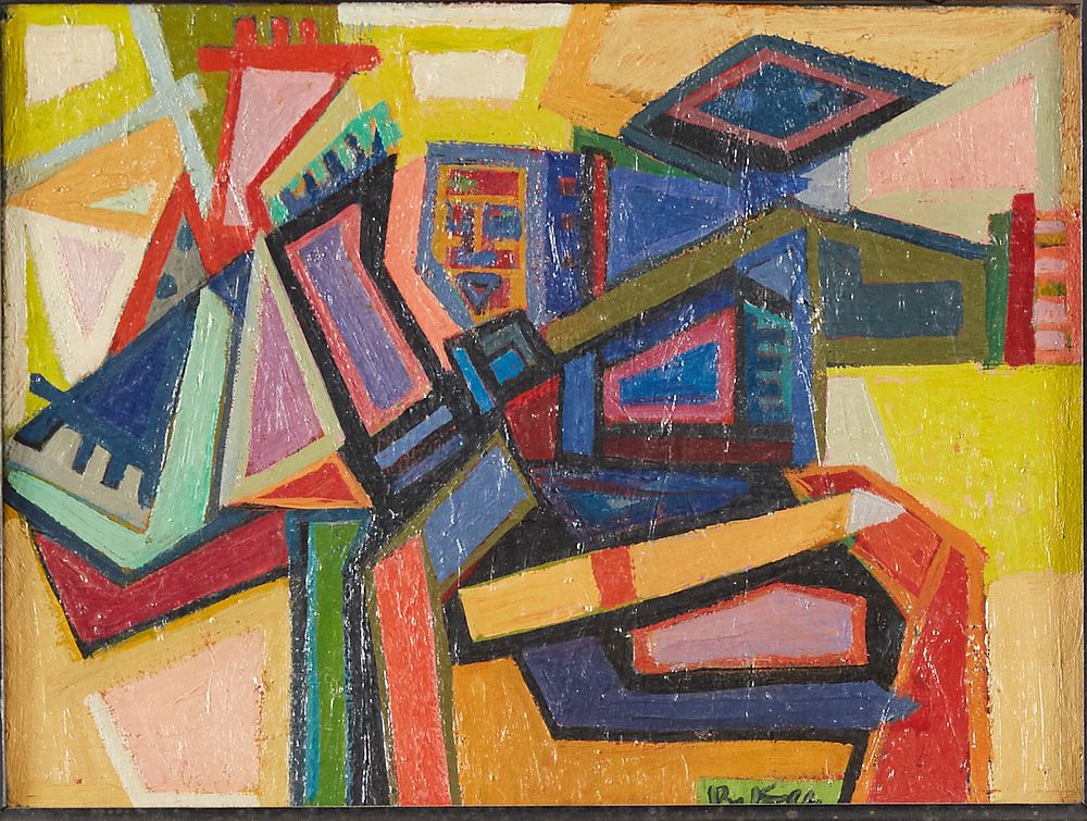 Appraisal: Peter Busa Trio II Oil on Board Peter Busa -