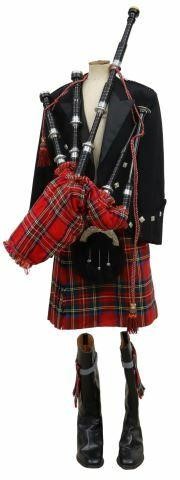 Appraisal: lot of Scottish bagpipe and piper s uniform comprising bagpipe