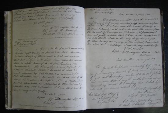 Appraisal: WAR OF Drayton William Letterbook kept as commander of the