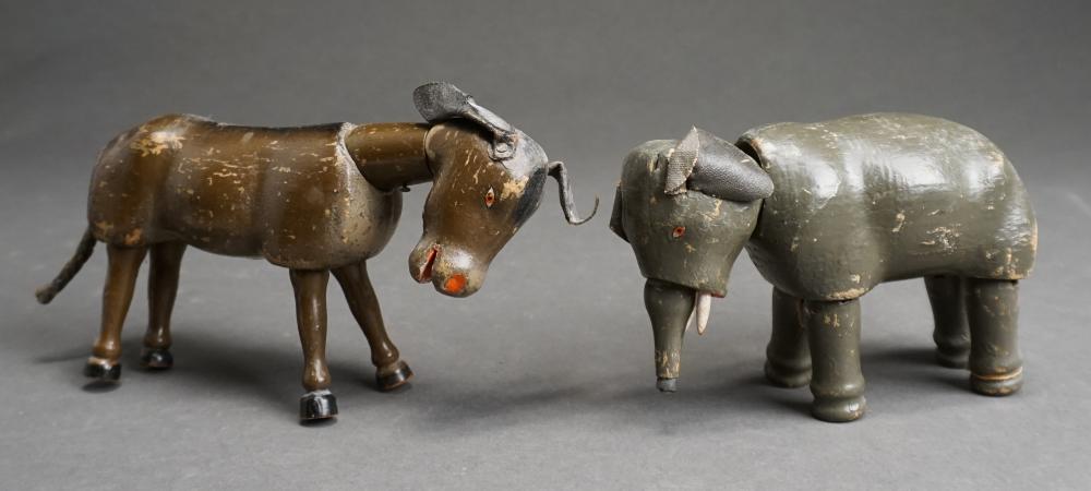 Appraisal: Albert Schoenhut Painted Articulated Elephant and Horse