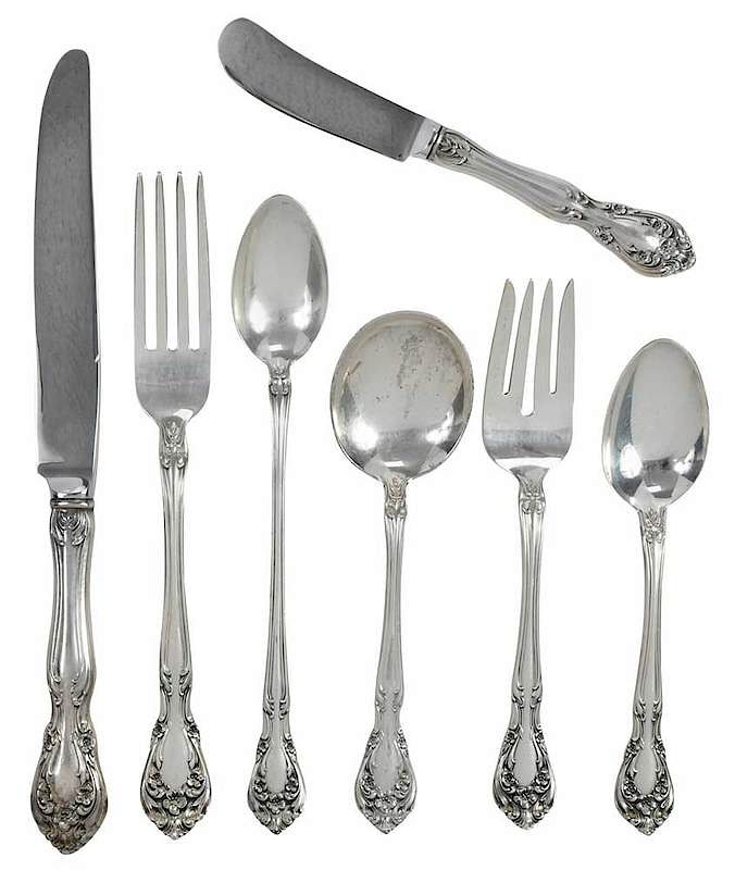 Appraisal: Alvin Chateau Rose Sterling Flatware Pieces American th century including