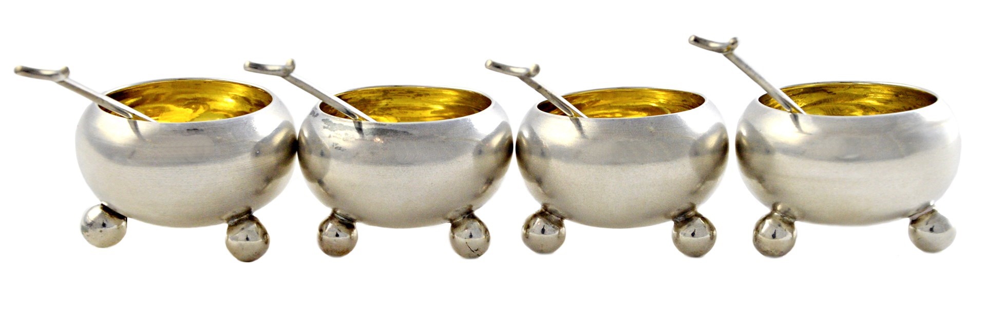 Appraisal: A set of four th century Russian silver salts by