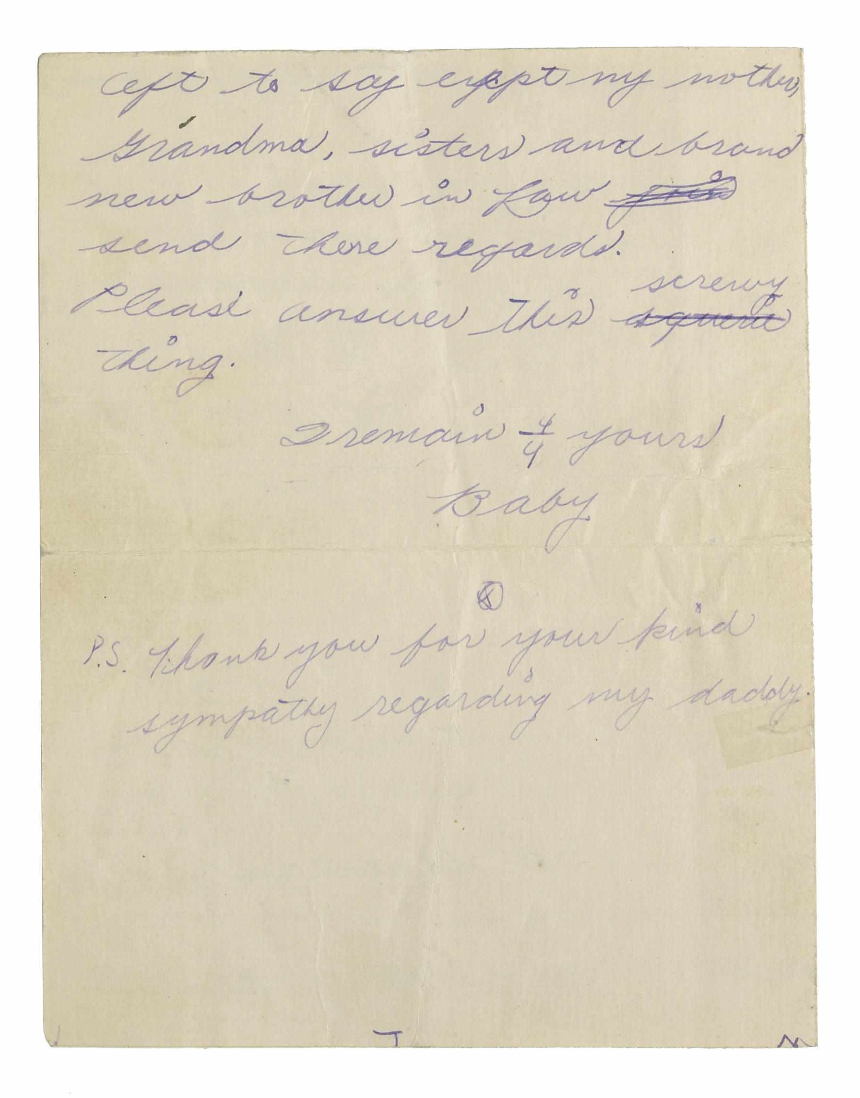 Appraisal: GARLAND JUDY Autograph Letters Signed and Typed Letter Signed ''Judy''