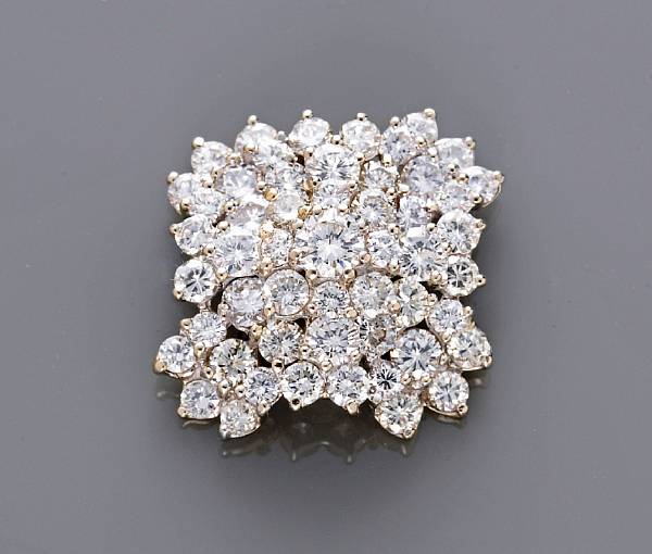 Appraisal: A diamond pendant-enhancer estimated total diamond weight carats mounted in