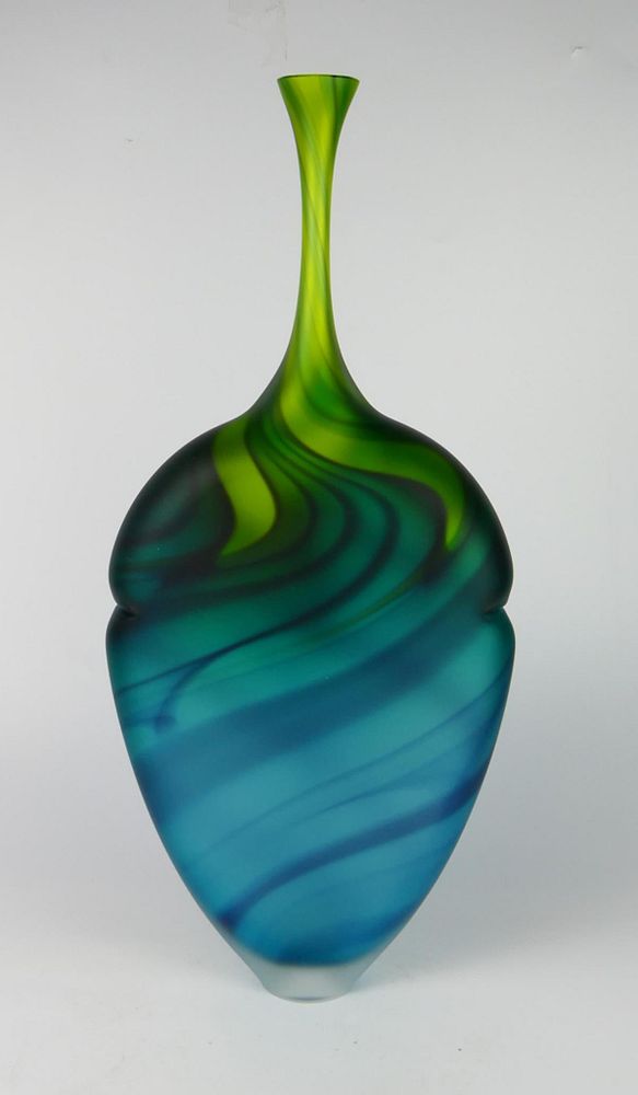 Appraisal: SCOTT GAMBLE METHOD GLASSWORKS LARGE VASE SCOTT GAMBLE OWNER OF