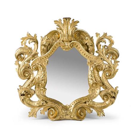 Appraisal: A th century Continental Baroque style carved giltwood wall mirror