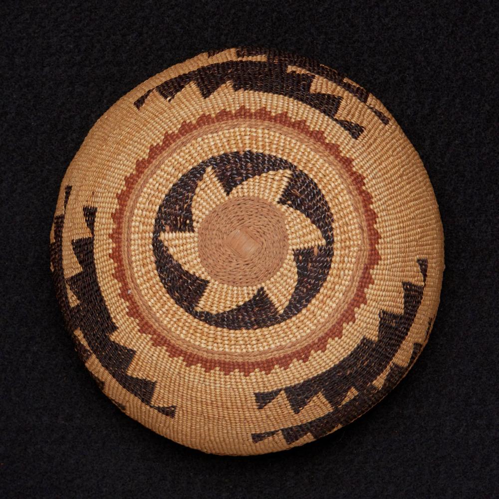 Appraisal: A polychrome Hupa Yurok Karuk basket hat First-quarter th Century