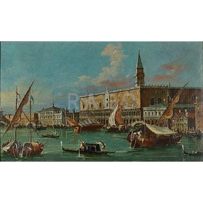 Appraisal: VENICE SCENIC PAINTINGS Six oils on canvas of various Venetian