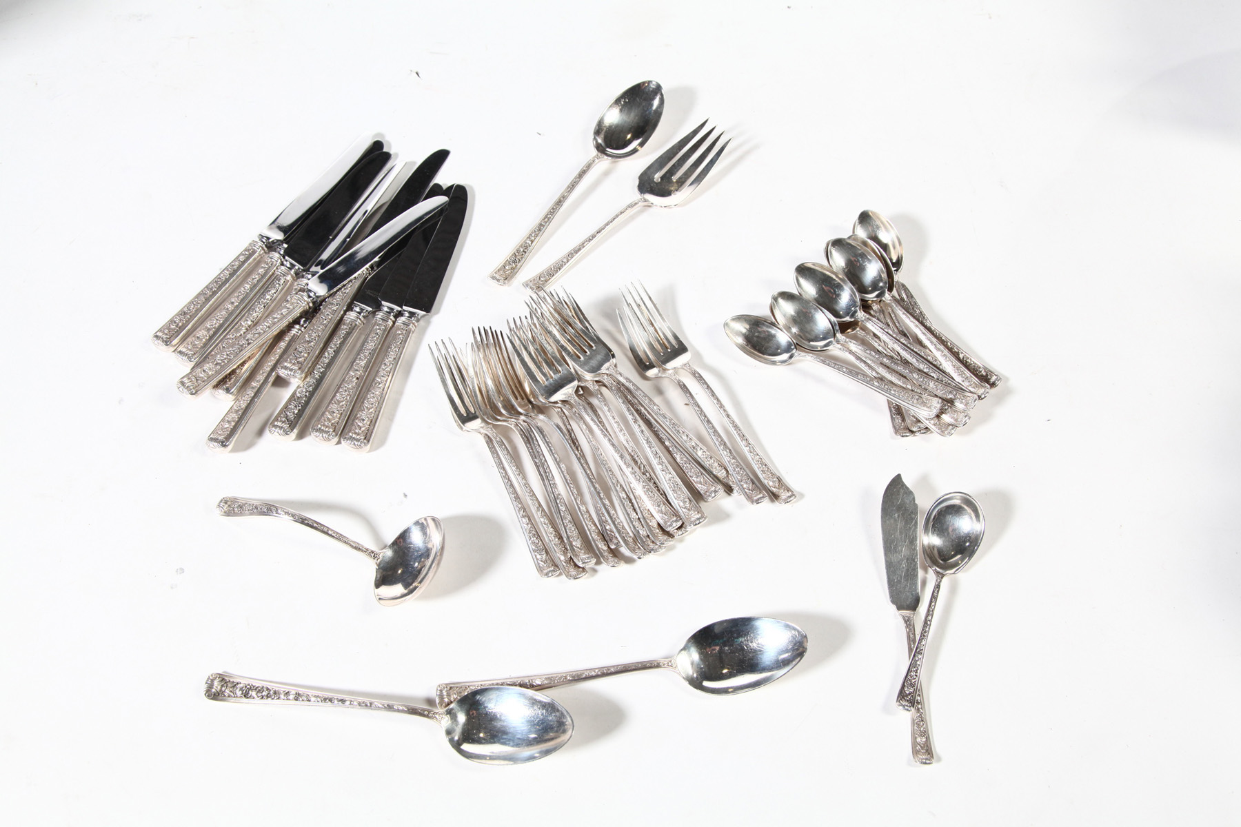 Appraisal: WATSON STERLING FLATWARE Massachusetts nd quarter- th century Windsor Rose