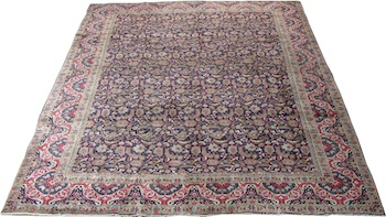 Appraisal: Semi-Antique Kashmar Carpet Iran Approx '- x '- Overall dark