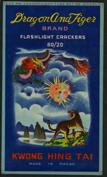 Appraisal: Lot of Firecracker Labels Includes Dragon Tiger and Peony Brand