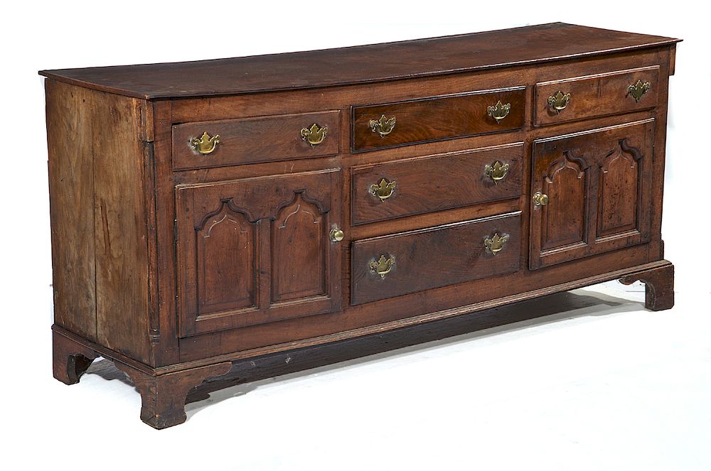 Appraisal: th C English oak dresser base th C English oak