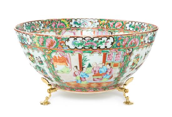 Appraisal: Sale Lot A Chinese Rose Medallion Porcelain Punch Bowl the