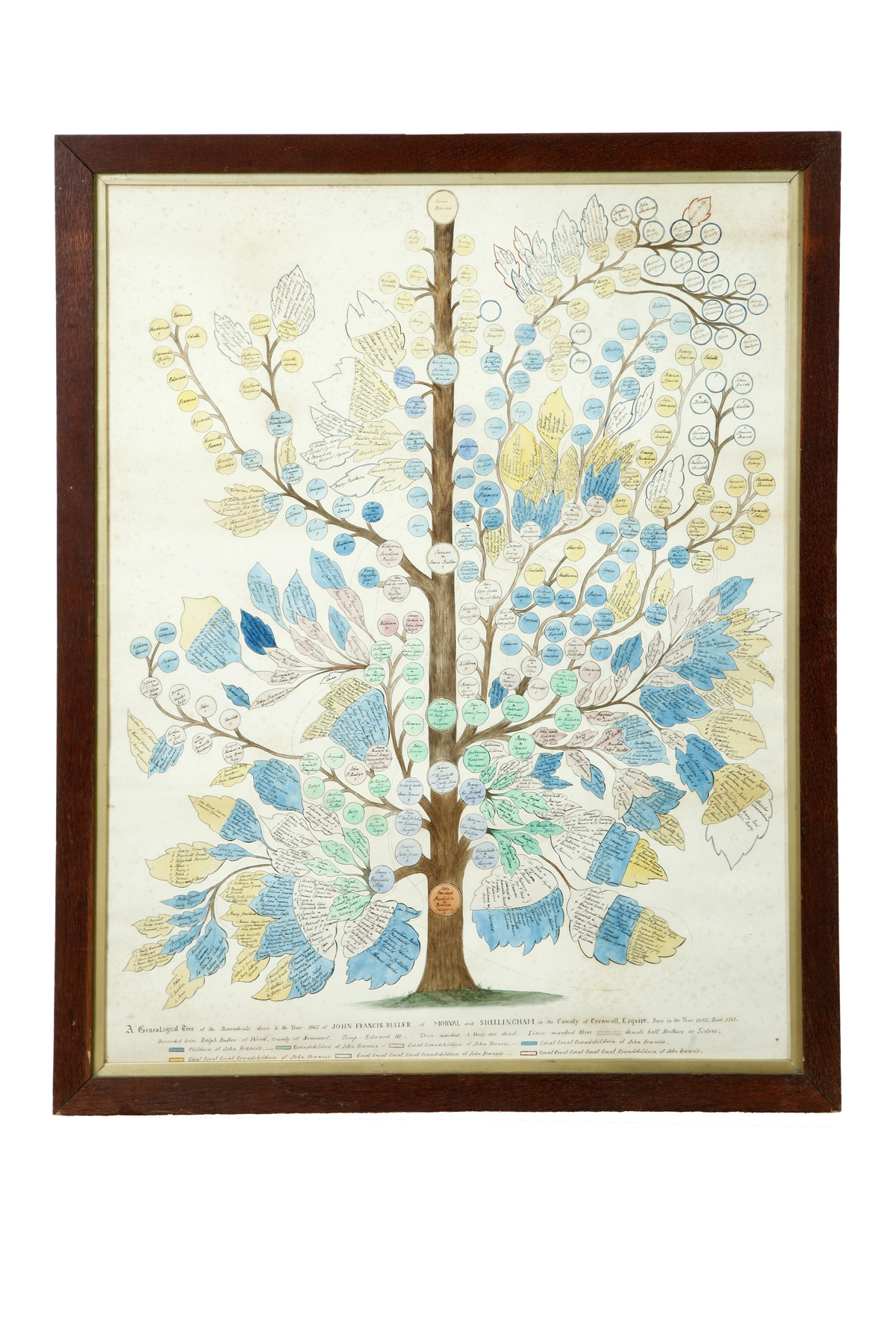 Appraisal: FAMILY RECORD England late th century watercolor and ink on