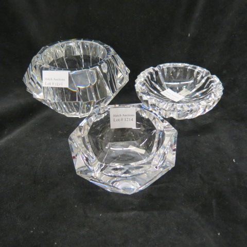 Appraisal: pcs Waterford Cut Crystal heavy bowl diameter and two ashtrays