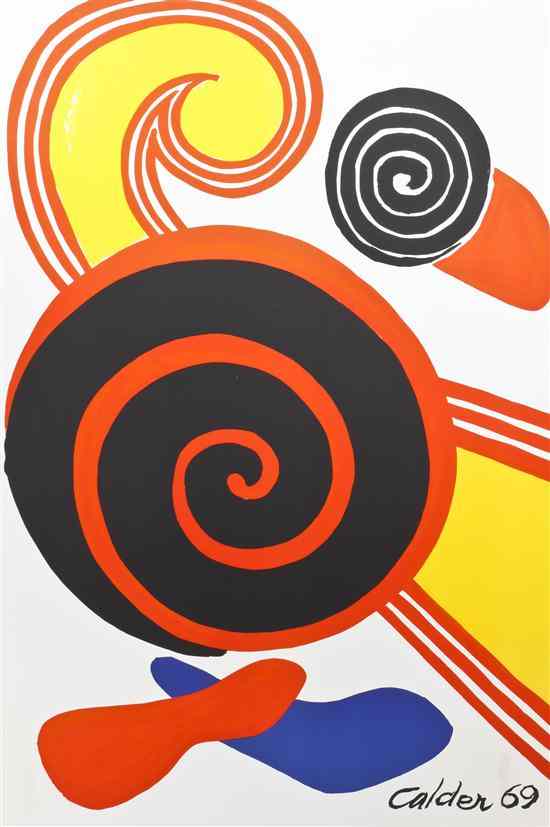 Appraisal: After Alexander Calder American - Untitled lithograph x inches