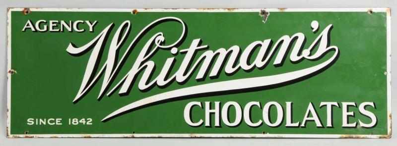 Appraisal: Whitman's Chocolates Porcelain Sign s to s Strong example with