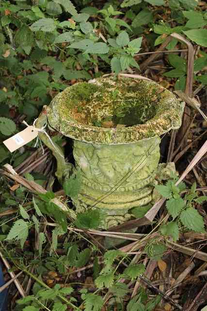 Appraisal: A SMALL COMPOSITE URN a terracotta planter and a terracotta