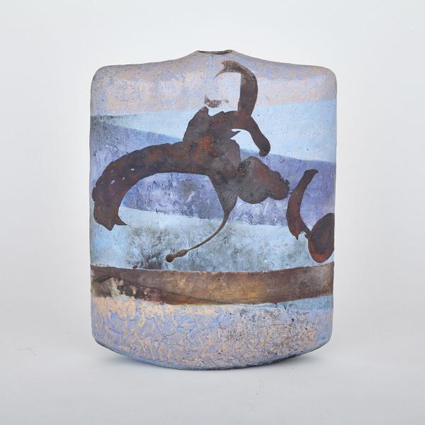 Appraisal: WALTER DEXTER - R C A SHAPED VASE raku height