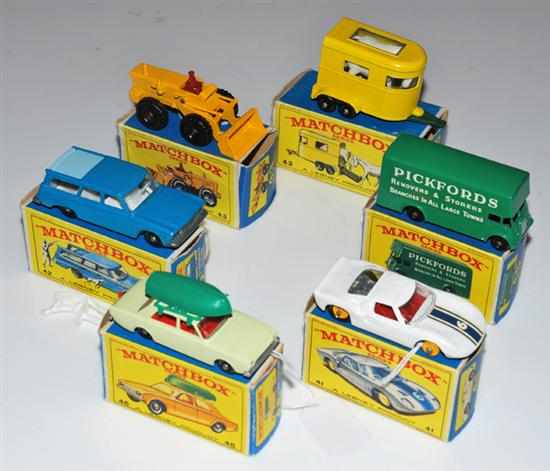 Appraisal: SIX MATCHBOX - SERIES MODELS INCLUDING C FORD G T