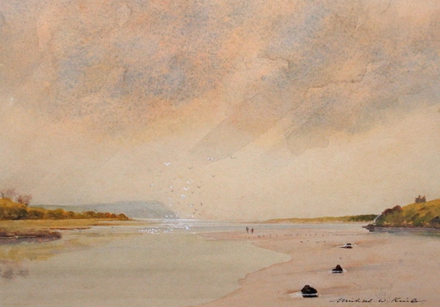 Appraisal: MICHAEL W KING b 'Newport Estuary to Dinas Head' signed