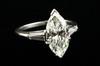 Appraisal: LADY'S RING - Platinum ring in contemporary design set with