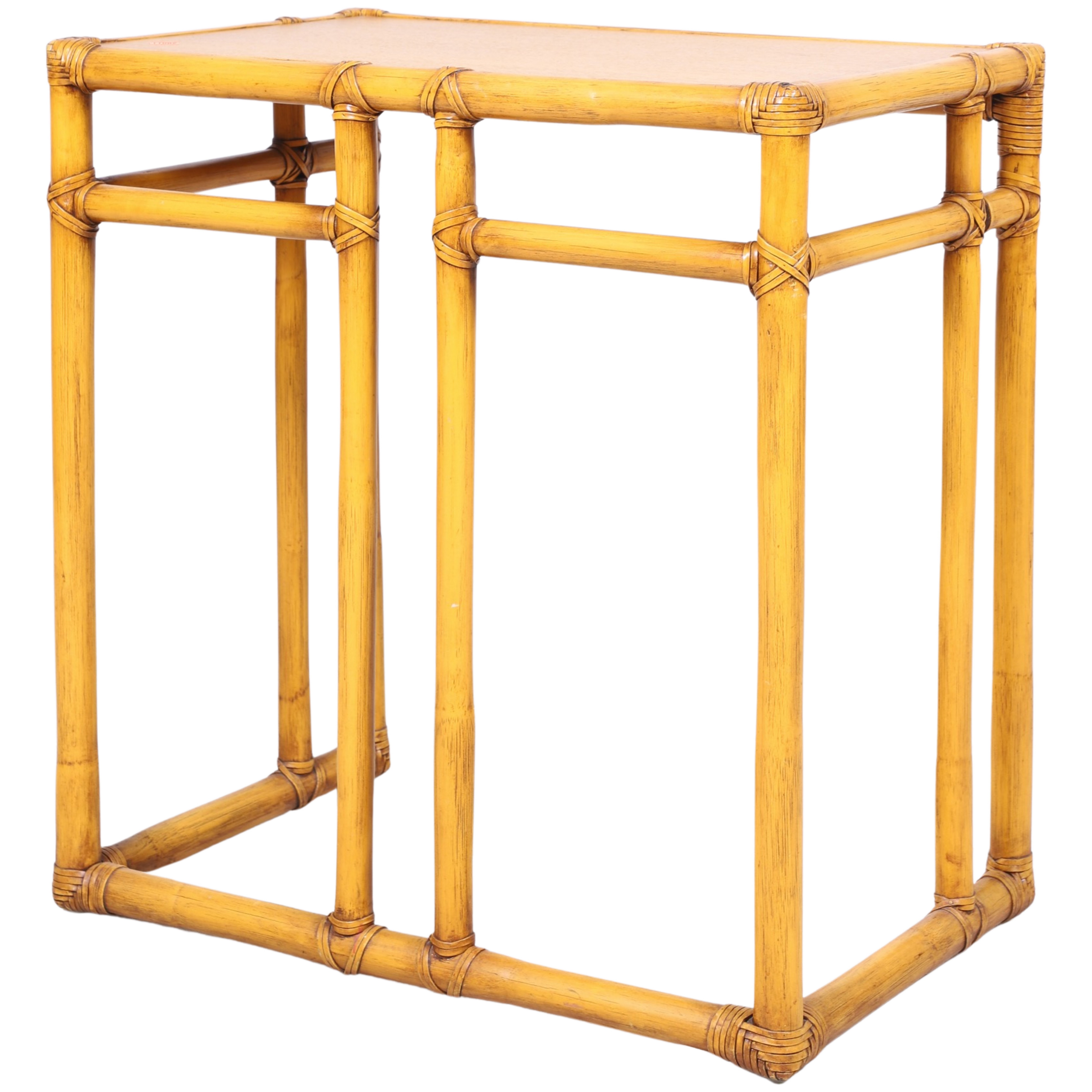 Appraisal: Bamboo and teak console table h x w x d