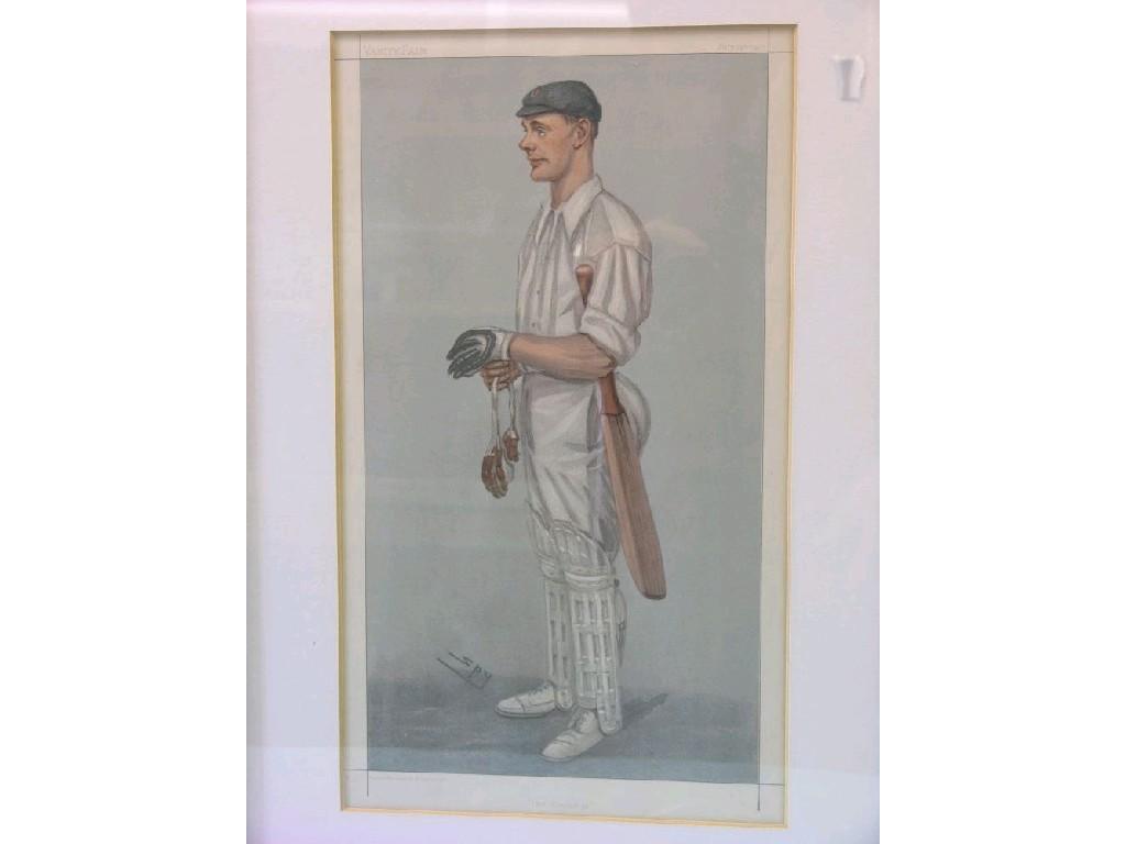 Appraisal: Two Vanity Fair prints Croucher and Artful Bowler former dated