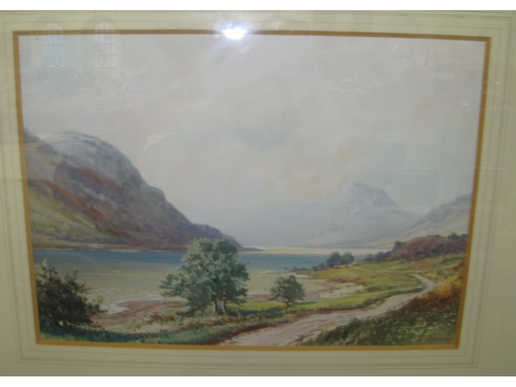 Appraisal: GEORGE TREVOR Watercolour 'Loch Lubnaig Callander' signed recto and labelled