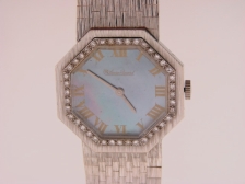 Appraisal: Lucien Picard K WG octagonal case and RN dial diamond