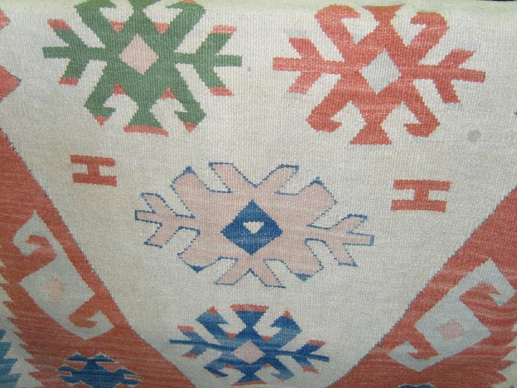 Appraisal: A Kelim with geometric detail ' x ' approx