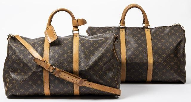 Appraisal: lot of Louis Vuitton bags including Keepall Bandouliere duffle bag