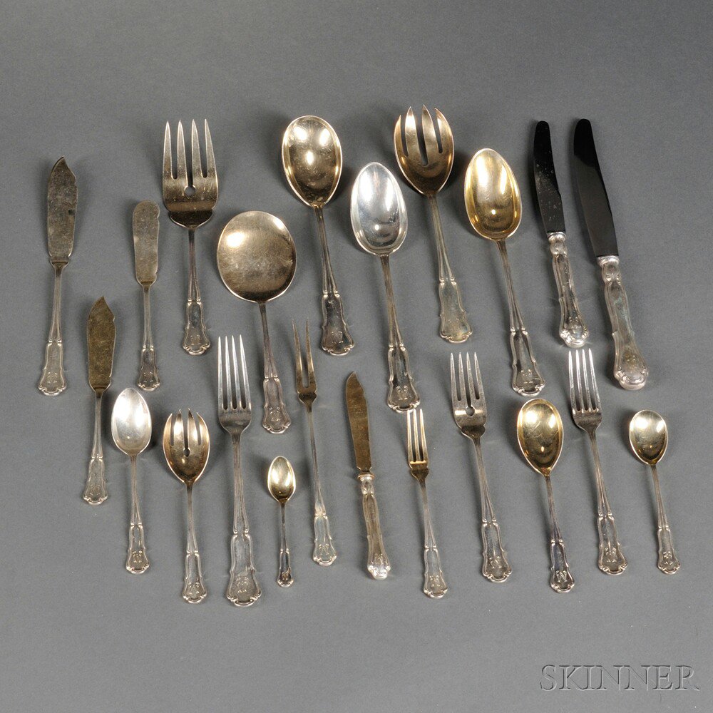 Appraisal: German Silver Flatware Service Bremen th century M H Wilkens