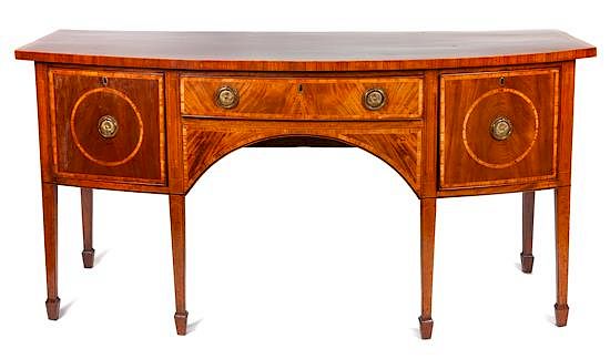 Appraisal: A George III Mahogany Sideboard Height x width x depth