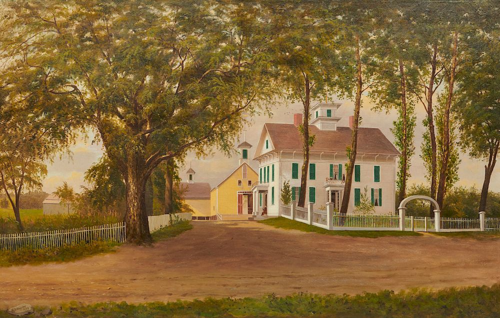 Appraisal: GEORGE FRANK HIGGINS American fl - The Cutter Homestead Hollis