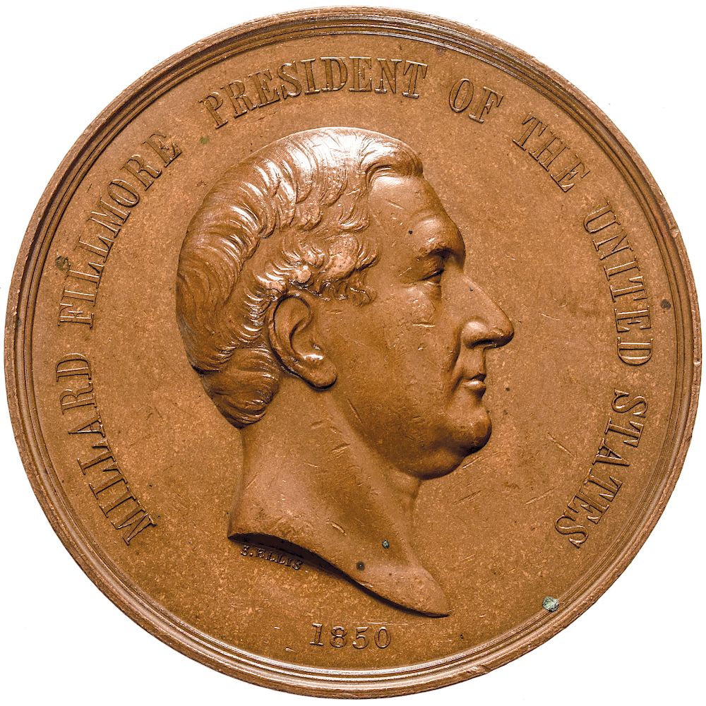 Appraisal: Millard Fillmore Indian Peace Medal mm Julian IP- Bronze Indian