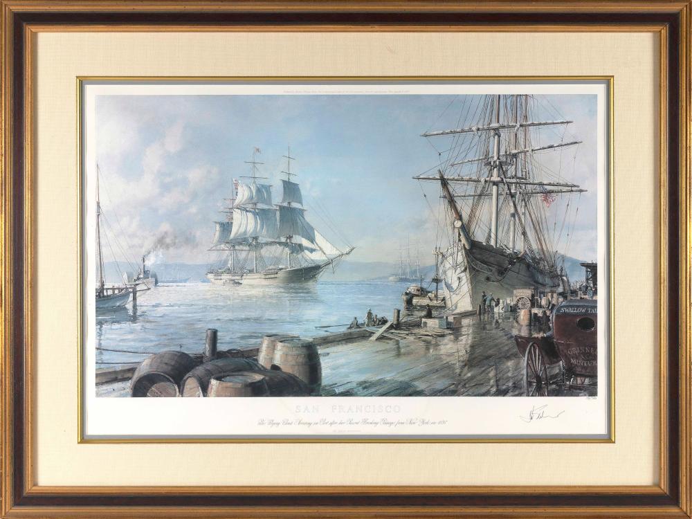 Appraisal: JOHN STOBART MASSACHUSETTS FLORIDA B SAN FRANCISCO LITHOGRAPH FRAMED X