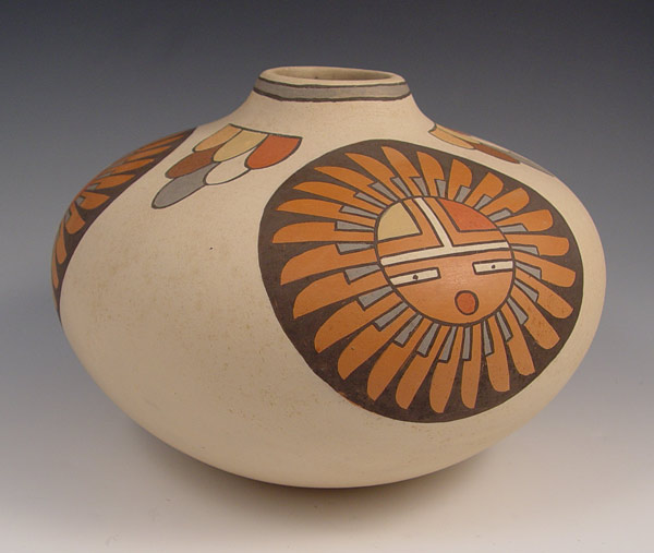 Appraisal: V GUTIERREZ NAMBE POJOAQUE POTTERY VESSEL '' high x ''