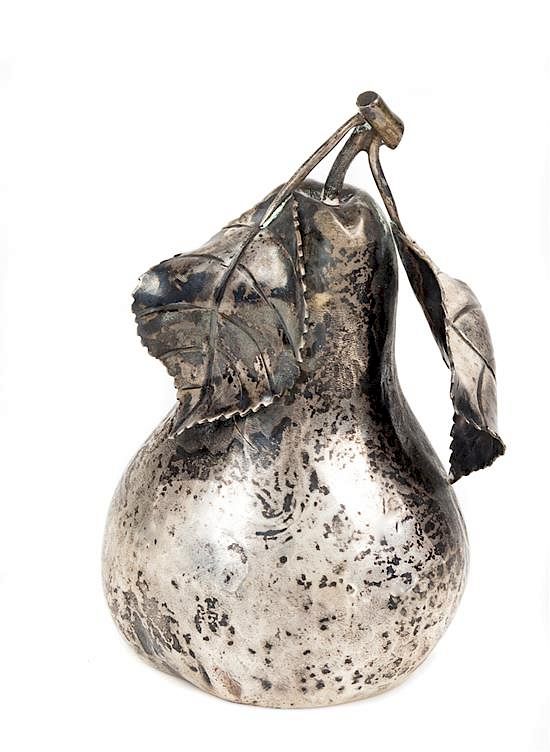 Appraisal: An Italian Silver Fruit-Form Table Lighter Buccellati Milan th Century