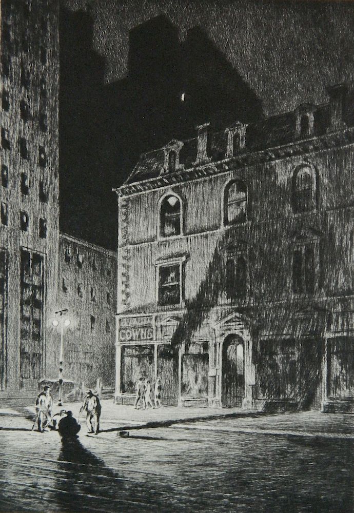 Appraisal: Martin Lewis drypoint Martin Lewis American - - ''The Great