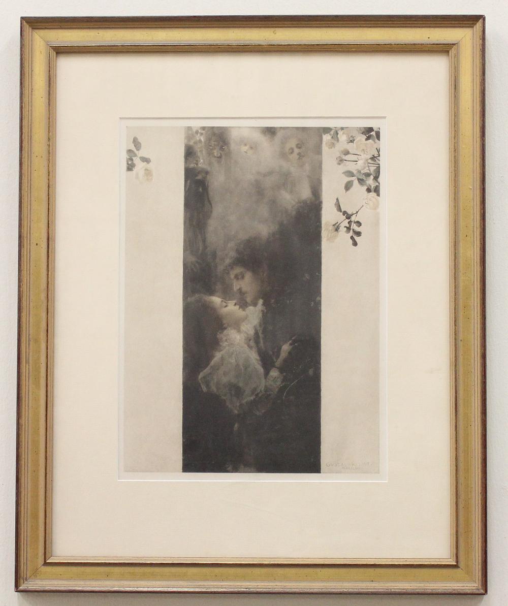 Appraisal: GUSTAV KLIMT Austria Germany - stone lithograph Love Liebe two