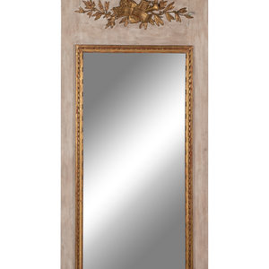 Appraisal: A Louis XVI Gray Painted and Parcel Gilt Pier Mirror