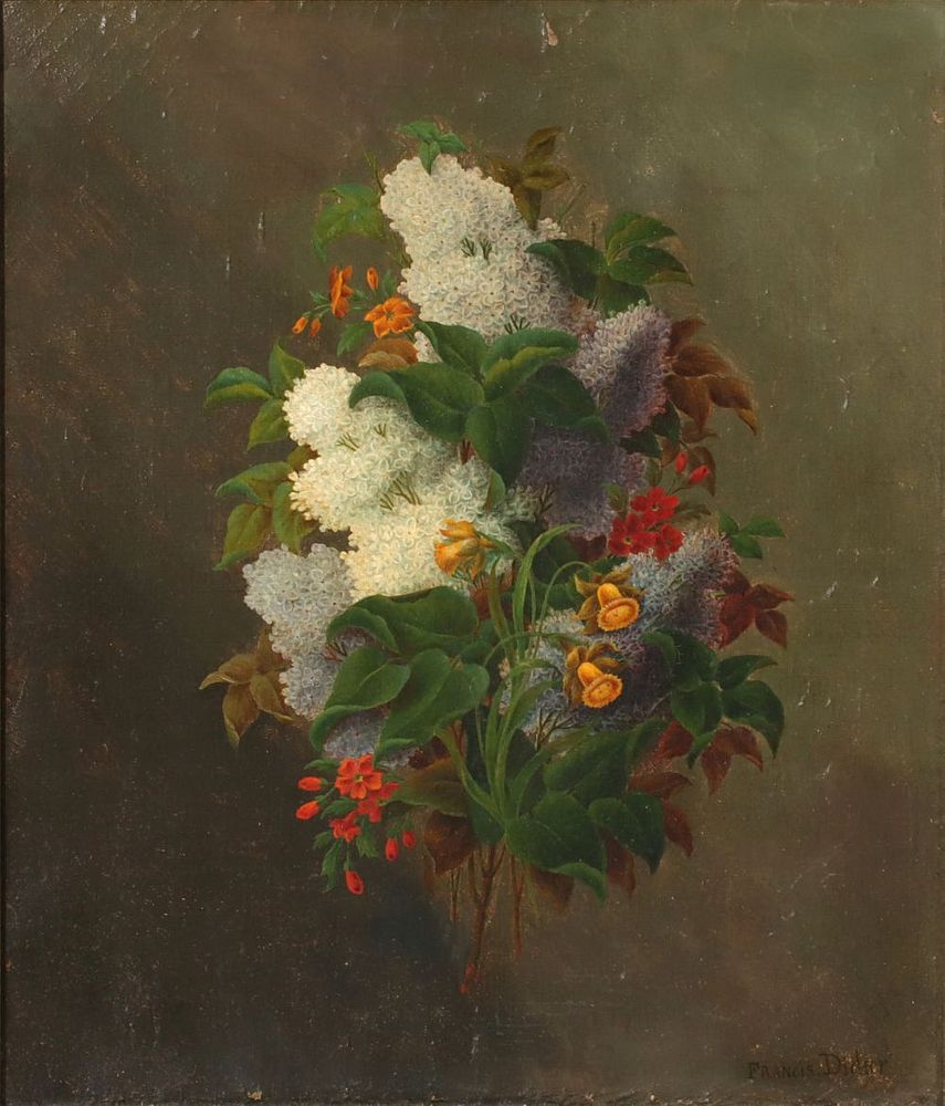 Appraisal: A TH AMERICAN FLORAL STILL LIFE SIGNED FRANCIS DIDIER Late