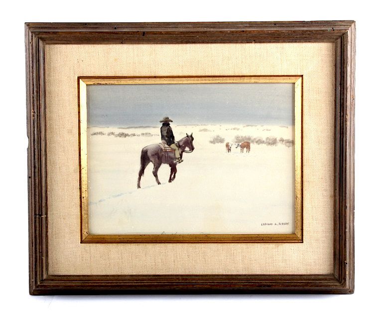 Appraisal: Original Leonard Reedy Framed Watercolor Painting This is an original