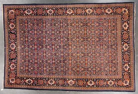 Appraisal: Semi-antique Tabriz carpet Iran circa x Estimate - Slight wear