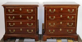 Appraisal: Pair of mahogany nightstands A pair of National Mt Airy