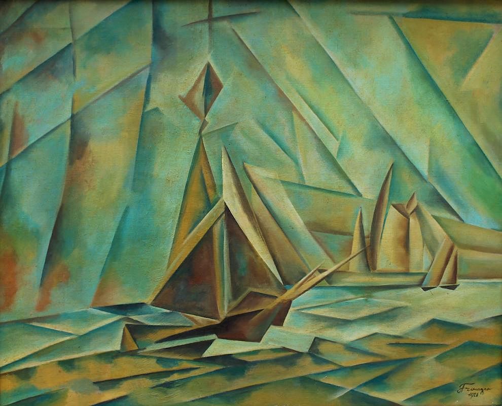 Appraisal: Lyonel Feininger - -manner Lyonel Feininger - -manner Ships on