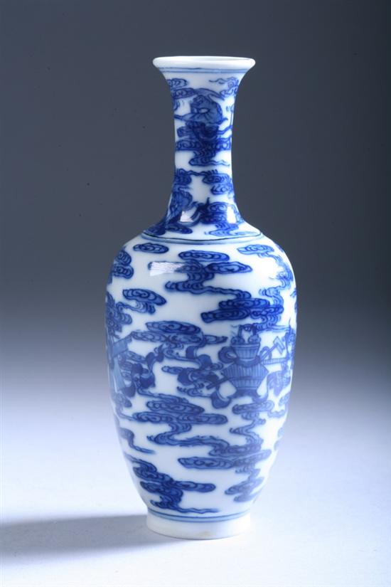 Appraisal: CHINESE BLUE AND WHITE PORCELAIN VASE Kangxi six-character underglazed blue