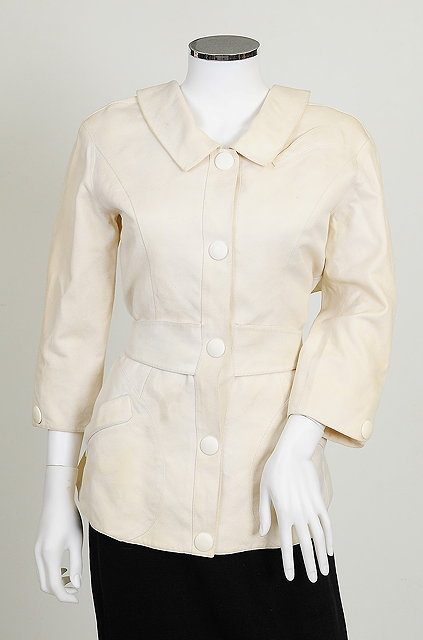 Appraisal: A white s Thierry Mulger jacket popper fastening to front