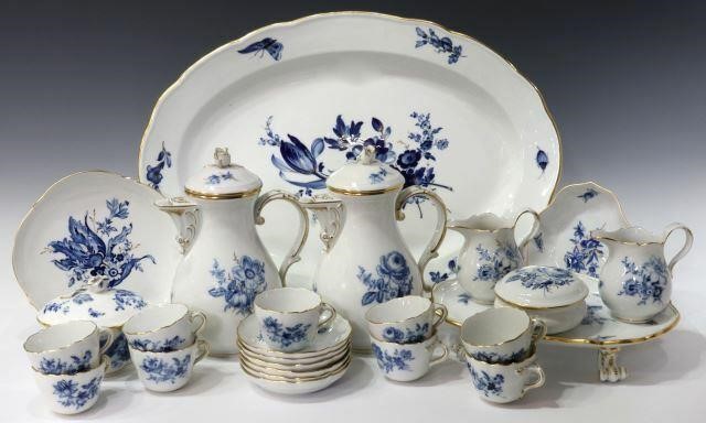 Appraisal: lot of Meissen porcelain coffee service having gilt trim depicting